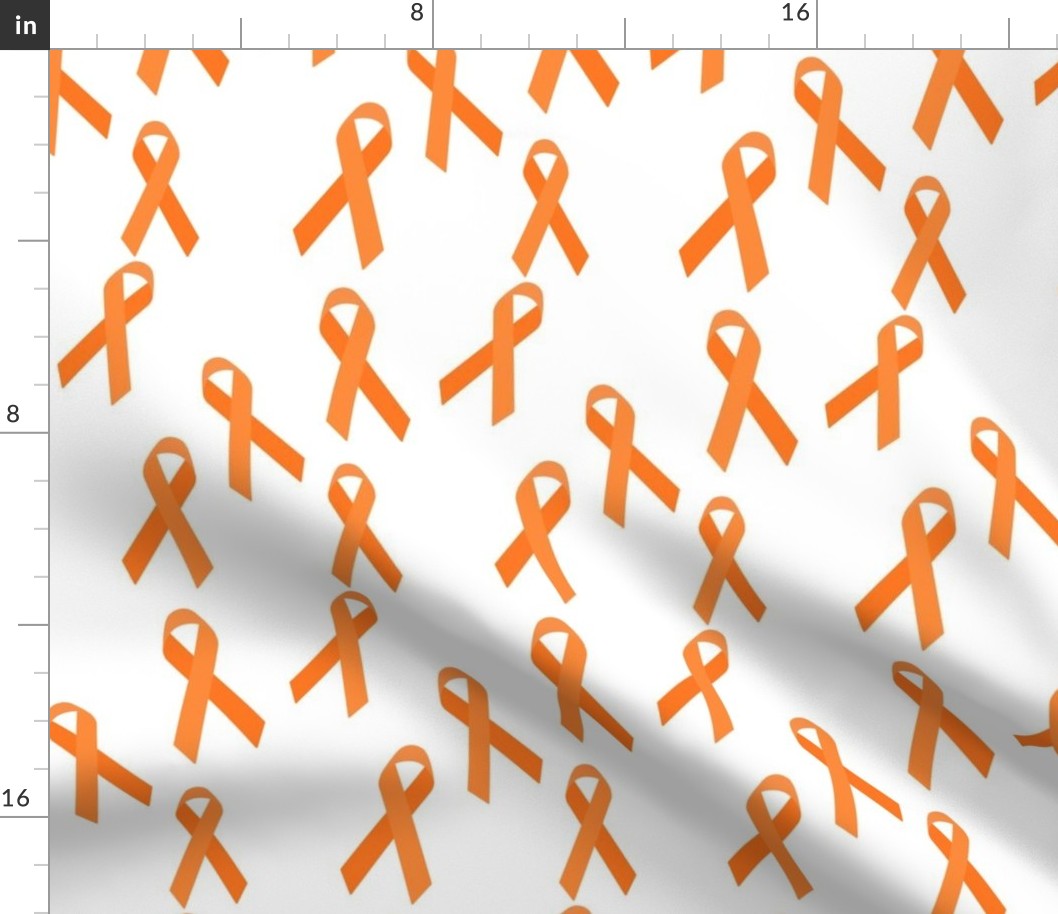 Tossed Orange Awareness Ribbons
