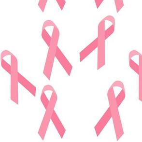 Tossed Pink Awareness Ribbons