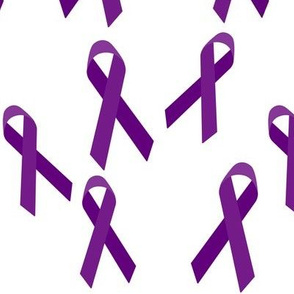 Tossed Purple Awareness Ribbons