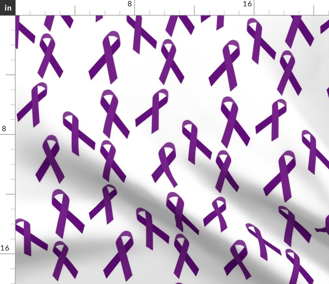 Tossed Purple Awareness Ribbons