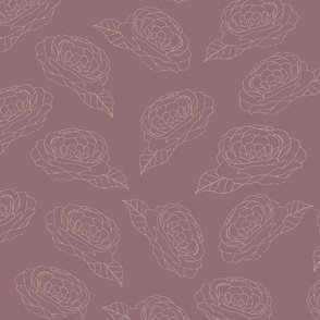 Camellia Illustration Mauve