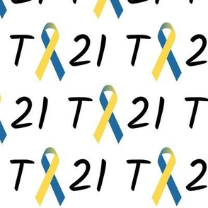 T21 Awareness Down Syndrome Ribbon