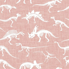 dinosaur bones // pink linen