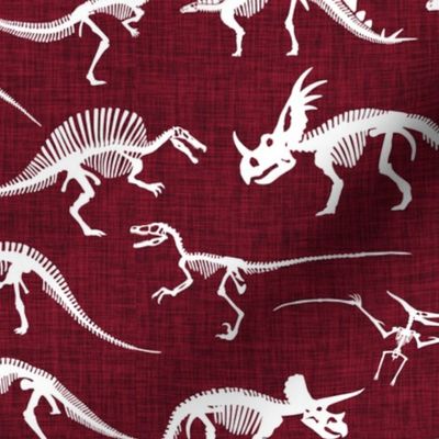 dinosaur bones // burgundy linen