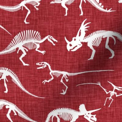 dinosaur bones // red linen no. 1