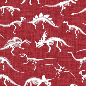 dinosaur bones // red linen no. 1