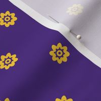 LSU Purple with Yellow Tiny Flower University College Coordinates 
