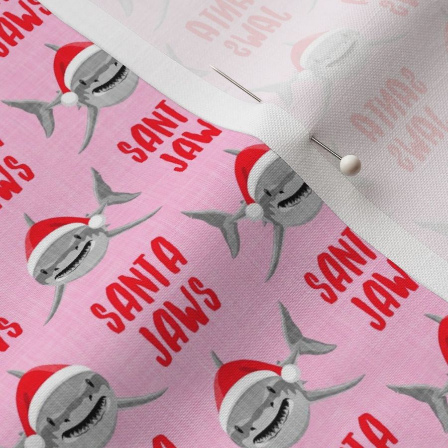 (1" scale) santa jaws - pink - christmas shark - LAD20BS