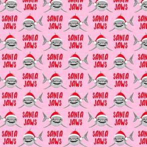(1" scale) santa jaws - pink - christmas shark - LAD20BS