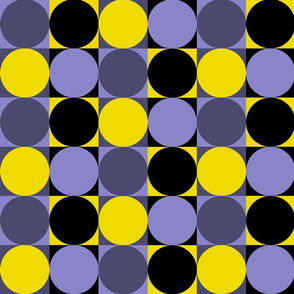 purple yellow black lav mod circles