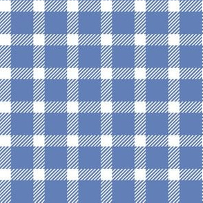 Blue simple checked seamless pattern design - tartan plaid