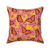 Yellow and Orange Butterfly Floral