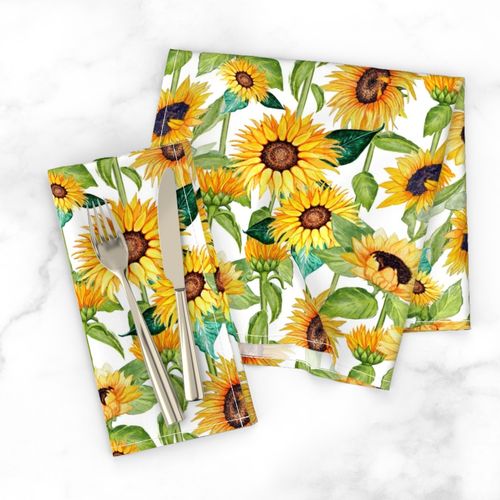 sunflower watercolor floral