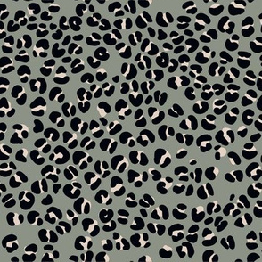 mini micro // animal print green leopard print