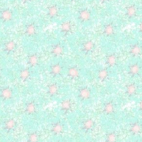 Mini floral on mint background
