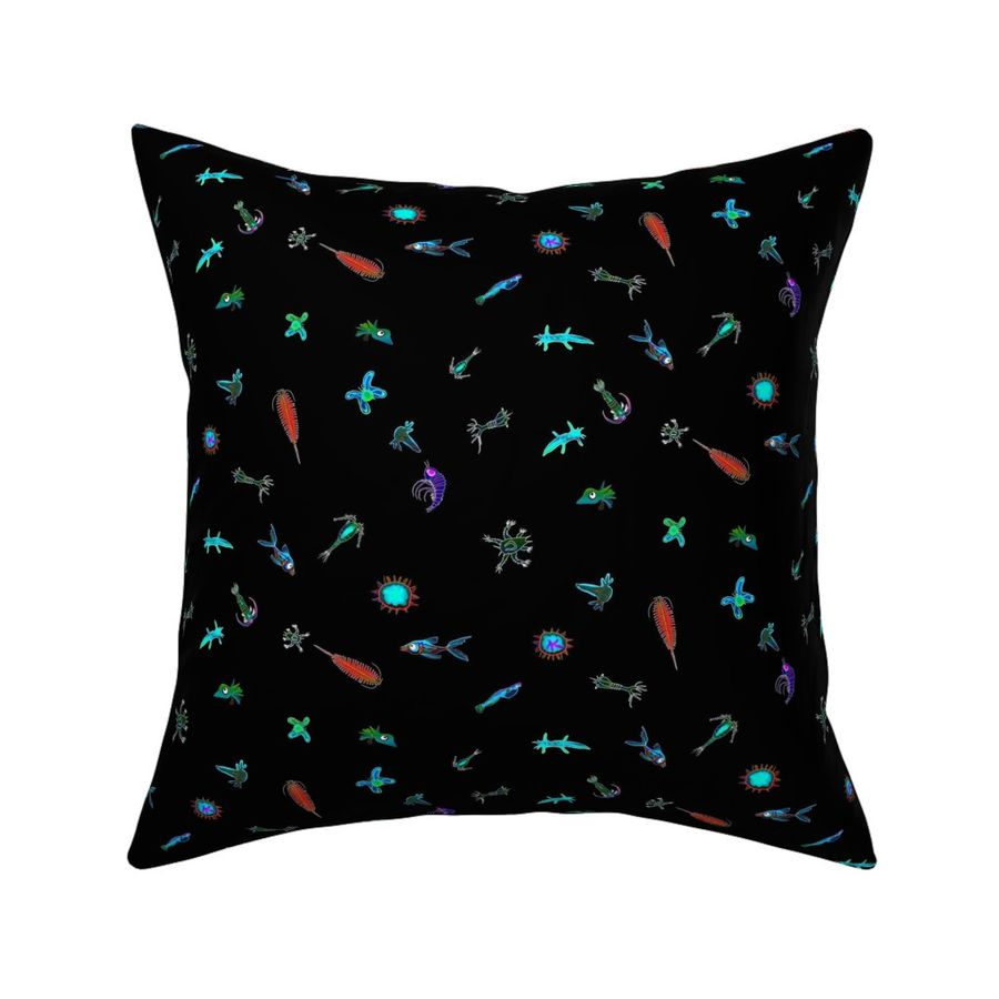  Deep Sea Plankton Pattern rb on black