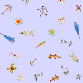 Deep Sea Plankton Pattern on violet