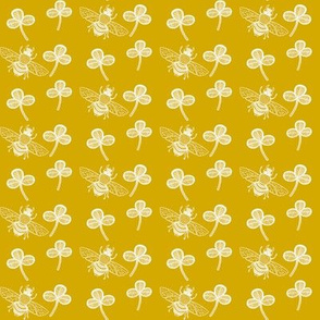 Clover & Bees, Golden Yellow // standard