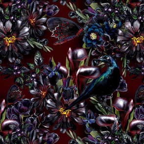 Obsidian Floral by Nalini Asha