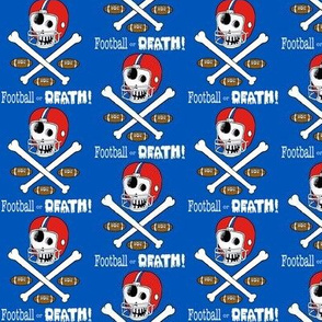 football or death! small scale, red white and blue