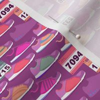 Running Shoes & Race Bibs - Magenta Small Scale
