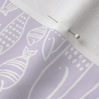 Funky Fish (lilac & white)