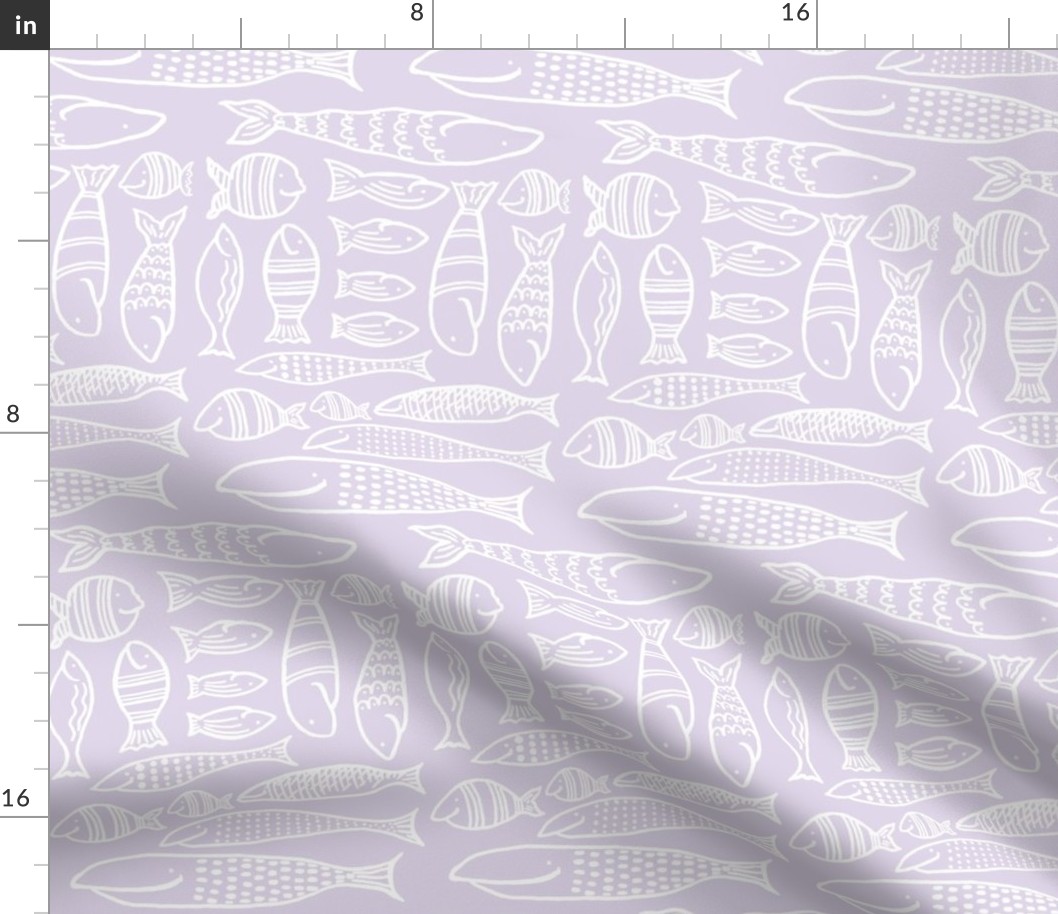 Funky Fish (lilac & white)