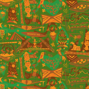 Tropical Serenade Pattern - GREEN