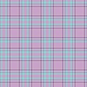 Lilac and turquoise Tartan