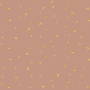 Gold Stars on Pink