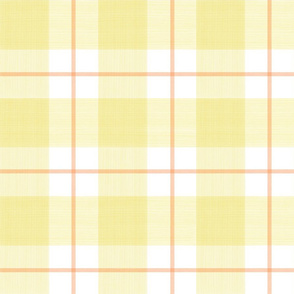 Double Buffalo Plaid in SOFT Yellow and PUMPKIN