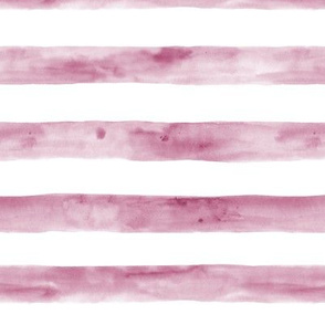 Burgundy watercolor stripes - hand painted horizontal stripes for modern home decor