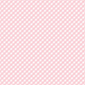 tiny gingham diagonal light pink