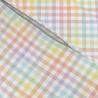 Pastel Rainbow Gingham - Small Scale