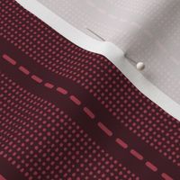 Burgundy Dash Stripe