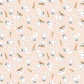 Hungry Bunnies - Blush, Small Scale
