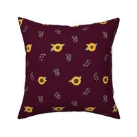 Sunflowers and Fauna (Red) - Sunflower Fields Collection