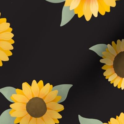 Large Sunflowers (Black) - Sunflower Fields Collection