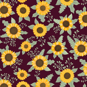 Field of Sunflowers (Red) - Sunflower Fields Collection