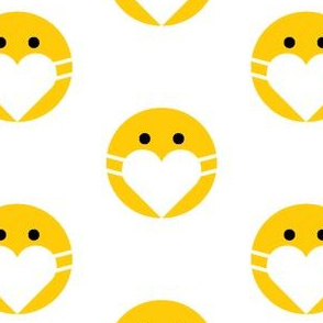 Heart Emoji Fabric, Wallpaper and Home Decor | Spoonflower