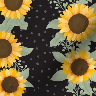 Sunflower Row (Elf Black) - Sunflower Fields Collection