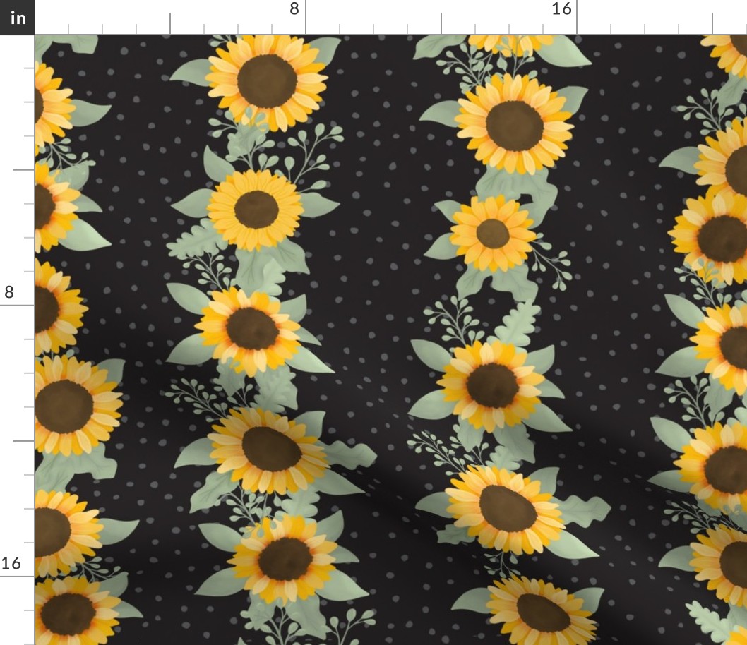 Sunflower Row (Elf Black) - Sunflower Fields Collection