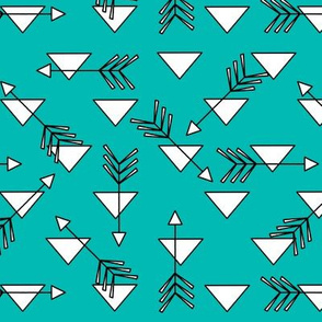 Teal Triangles & Arrows