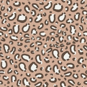 leopard print fabric -  muted