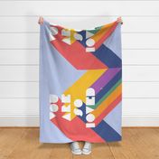 1.25yd Panel "You Are So Loved" in Rainbow - Pride Blanket