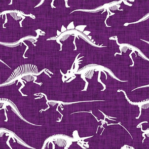 dinosaur bones // purple linen