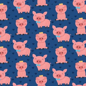 Piggy Pattern - Blue