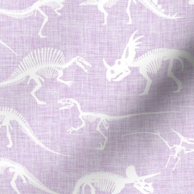 dinosaur bones // white lilac linen