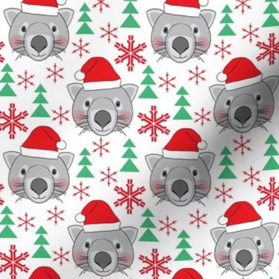 medium christmas wombats snowflakes and trees