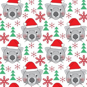 medium christmas wombats snowflakes and trees